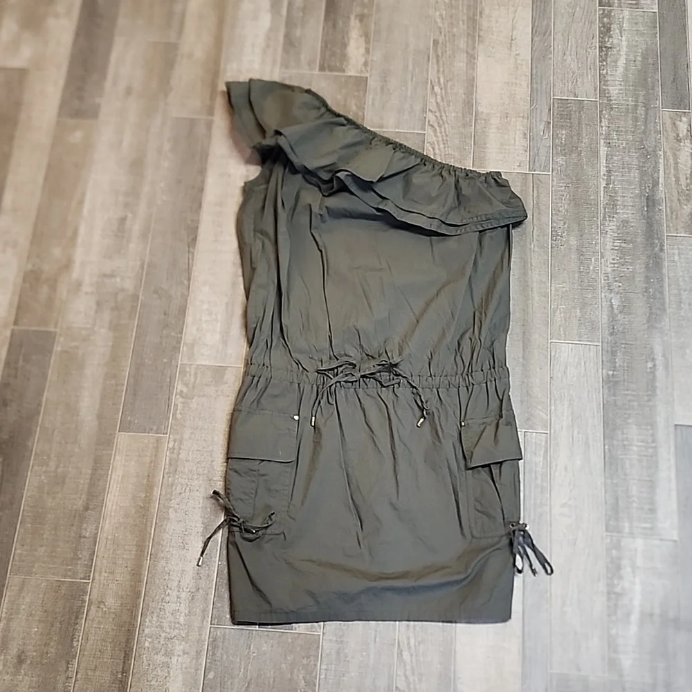 Mode International brand cargo style one shoulder dress - Picture 6 of 10